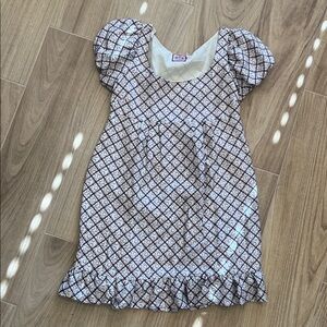 Juicy Couture Silk Mini Shift Dress Puff Sleeve